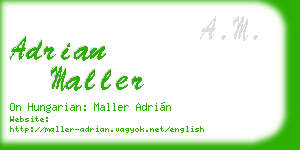 adrian maller business card