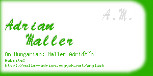 adrian maller business card